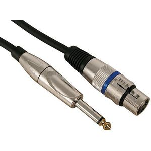 Velleman - Xlr-kabel xlr vrouwelijk naar jack 6.35 mm mono 10 m