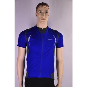 Shimano Shirt km fietsshirt korte mouwen blauw met zwart en wit heren