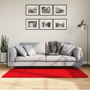 vidaXL-Vloerkleed-HUARTE-laagpolig-zacht-wasbaar-80x150-cm-rood