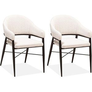 MX Sofa Eetkamerstoel Roma - Pearl (set van 2 stuks)