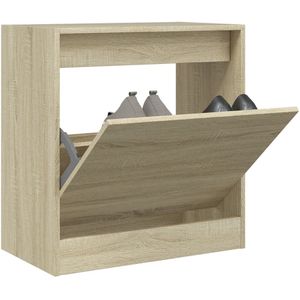 Schoenenkast 60x34x63,5 cm bewerkt hout sonoma eikenkleurig