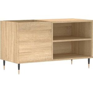 vidaXL - Platenkast - 85x38x48 - cm - bewerkt - hout - sonoma - eikenkleurig