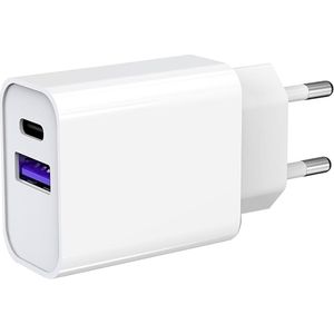DutchOne USB C Adapter oplader USB stekker 20W geschikt voor Samsung en Apple iPhone - Snellader - i
