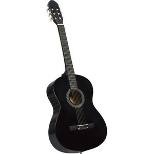 vidaXL - Gitaar - klassiek - beginner - 4/4 - 39" - lindenhout - zwart