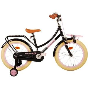 Volare Excellent Kinderfiets - Meisjes - 18 inch - Zwart - 95% afgemonteerd