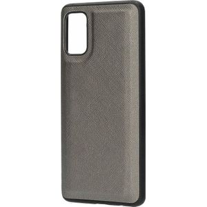 Casetastic Saffiano Backcover Samsung Galaxy A41 (2020) Silver