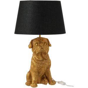 J-Line tafellamp Hond Zittend - polyresin - goud - woonaccessoires