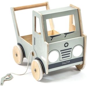 Smallstuff Houten Loopwagen Truck - Grijs