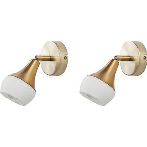 Beliani ANTLER I - Wandlamp set van 2 - Goud  - Staal