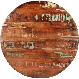 vidaXL - Tafelblad - rond - Ø - 70x3,8 - cm - massief - gerecycled - hout