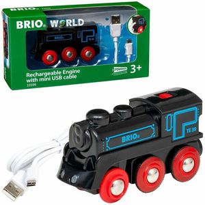 BRIO Oplaadbare Locomotief met Mini USB- Kabel - 33599 - Treinbaanonderdeel
