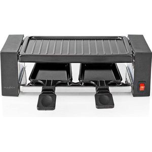 Nedis Gourmet/Raclette Grill 2 Personen Spatel Non stick coating Rechthoekig - Gourmetstel - Zwart