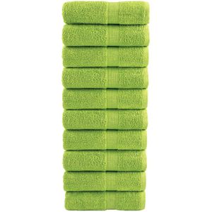 Washandjes 10 st 600 g/m 30x30 cm 100% katoen appelgroen