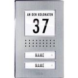 m-e modern-electronics ADV-120.1 EG Buitenunit voor Deurintercom Kabelgebonden Tweegezinswoning RVS