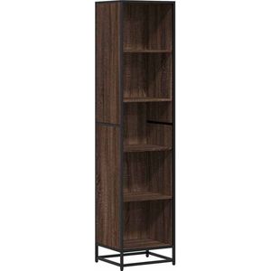 vidaXL - Boekenkast - 40x35x170,5 - cm - bewerkt - hout - bruin - eikenkleur