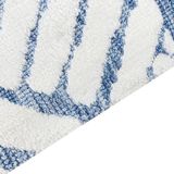 MARGAND - Vloerkleed - Wit/Blauw - 160 x 230 cm - Polyester