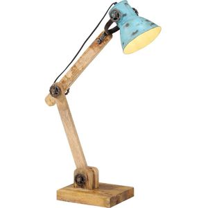 Bureaulamp 25 W E27 23x18x96 cm verweerd blauw