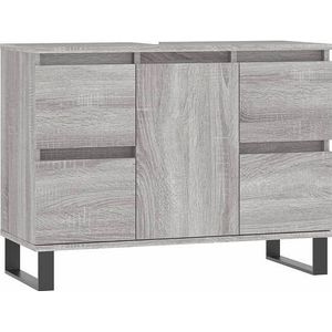 vidaXL Badkamerkast 80x33x60 cm bewerkt hout grijs sonoma eikenkleurig