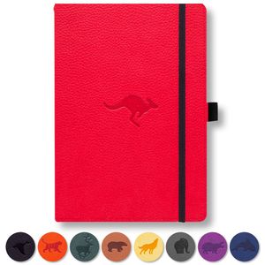 Dingbats* Wildlife A5 Notitieboek - Red Kangaroo Raster - A5+ / Geruit / Red Kangaroo