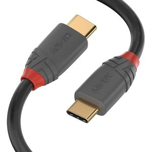 Kabel USB C LINDY 36872 2 m Zwart Grijs