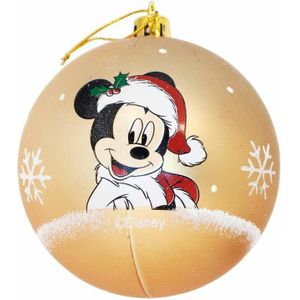 Kerstbal Mickey Mouse Happy smiles Gouden 6 Stuks Plastic (Ø 8 cm)