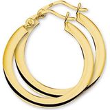 Marie Celeste oorringen vierkante buis - 20 mm - Goud