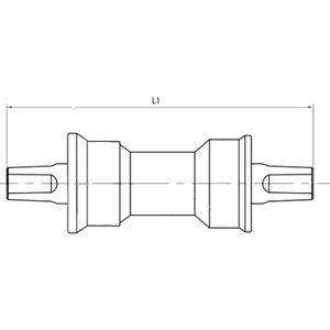 M-Wave M-wave vervangings reparatie trapas 122.5mm staal