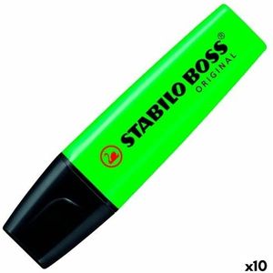 Fluoriscerende Markeerstift Stabilo Boss Groen Zwart/Groen 10 Onderdelen (10 Stuks) (1 Stuks)