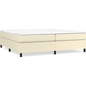 vidaXL - Bedframe - kunstleer - crèmekleurig - 200x200 - cm