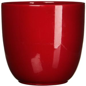 2 stuks - Mica Decorations - Bloempot Pot rond es/17 tusca 18.5 x 19.5 cm d.rood Mica