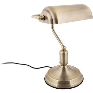 Leitmotiv - Bureaulamp - Table Lamp Bank Brushed Gold