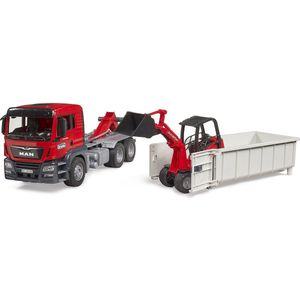 Bruder, miniatuurauto van de MAN Tgs Vrachtwagen met Container, Rood