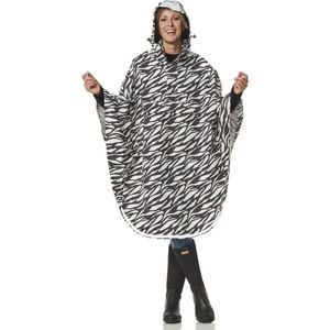 Regencape grijs wit