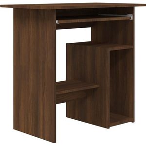 vidaXL - Bureau - 80x45x74 - cm - bewerkt - hout - bruin - eikenkleur