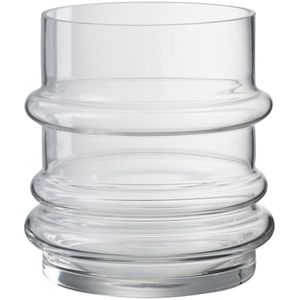 J-Line vaas Band - glas - transparant - small - 15.00 cm hoog