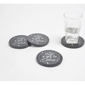 The Best is Yet to Come Mango Wood Coasters (set of 4)