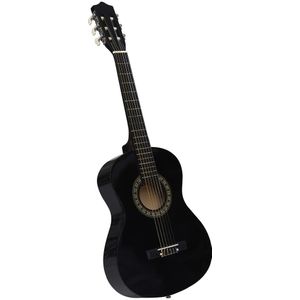 Gitaar klassiek beginner en kinderen 1/2 34&#34; zwart