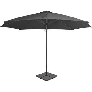 VidaXL Parasol met draagbare voet antraciet