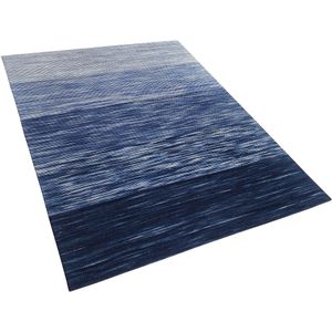 KAPAKLI - Laagpolig Vloerkleed - Blauw - 160 X 230 cm - Wol