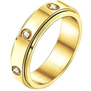 Anxiety ring (Zirkonia) Goud 16.00 mm / maat 50