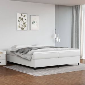 vidaXL - Bedframe - kunstleer - wit - 200x200 - cm