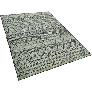KEBAN - Laagpolig vloerkleed - Zwart - 160 x 230 cm - Polyester