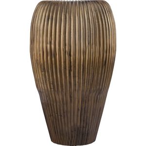 PTMD Russel Gold Alu Round Pot Ribbed High