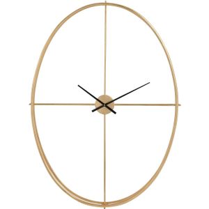 J-Line Ovaal klok - metaal - goud - large - Ø 125.5 cm - woonaccessoires