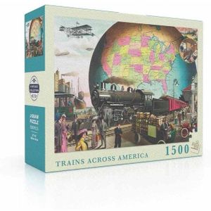 New York Puzzle Company Treinen door Amerika - 1500 stukjes