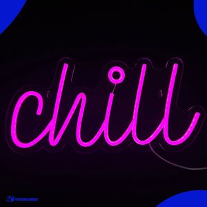 Neon Lamp - Chill Roze - Incl. Ophanghaakjes - Neon Sign - Neon Verlichting - Neon Led Lamp - Wandlamp