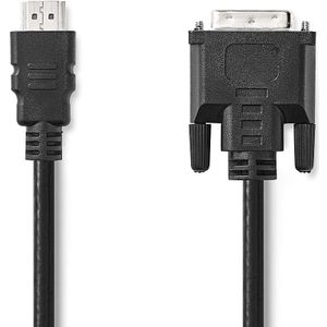 HDMI- DVI-Kabel | HDMI-Connector - DVI-D 24+1-Pins Male | 3,0 m | Zwart Nedis