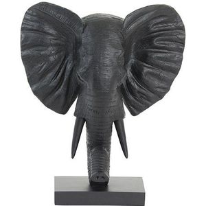 Light & Living Ornament Elephant - Zwart - 30x15x35.5cm - Modern