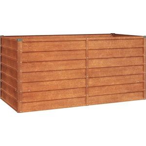 vidaXL - Plantenbak - verhoogd - 160x80x77 - cm - cortenstaal - roestig