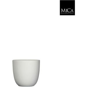 Mica Decorations - Tusca pot rond wit mat h13xd13,5 cm